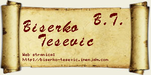 Biserko Tešević vizit kartica